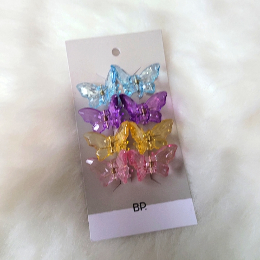 BP. Multi color Butterfly clips